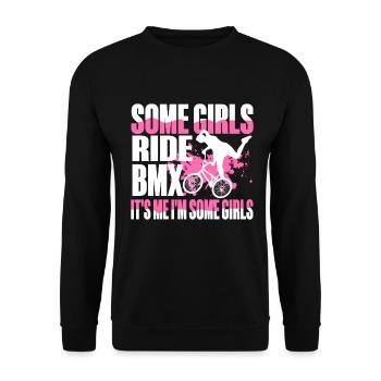 BMX Rider Fille Vélo Vélo Stunt Racing Enfants - Sweat-shirt Unisexe - noir - Devant - Alina (178cm) & Michal (187cm)