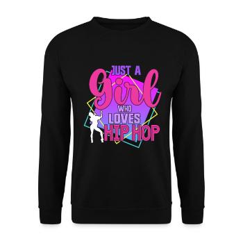HipHop -Tänzer Breakdancing Der 80er 90er Hip Hop - Unisex Pullover - Schwarz - Vorne - Alina (178cm) & Michal (187cm)