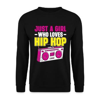HipHop -Tänzer Breakdancing Der 80er 90er Hip Hop - Unisex Pullover - Schwarz - Vorne - Alina (178cm) & Michal (187cm)