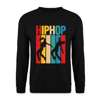 HipHop -Tänzer Breakdancing Der 80er 90er Hip Hop - Unisex Pullover - Schwarz - Vorne - Alina (178cm) & Michal (187cm)