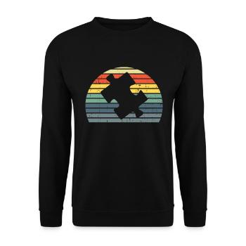 Puzzle Pièce Puzzle Amateur de Puzzle - Sweat-shirt Unisexe - noir - Devant - Alina (178cm) & Michal (187cm)
