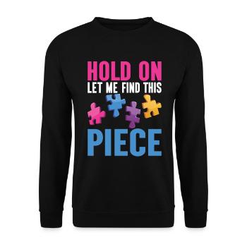 Jigsaw Puzzle Piece Puzzle Lover - Unisex Sweatshirt - black - Front - Alina (178cm) & Michal (187cm)