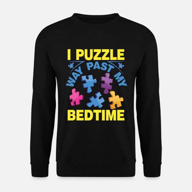Jigsaw Puzzle Piece Puzzle Lover - Unisex Sweatshirt - black