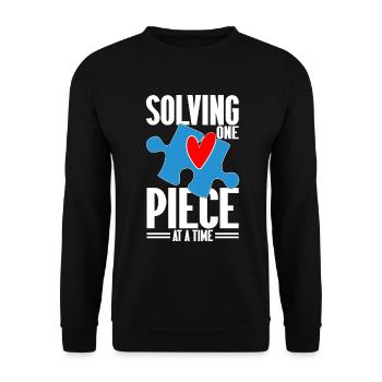 Puzzle Pièce Puzzle Amateur de Puzzle - Sweat-shirt Unisexe - noir - Devant - Alina (178cm) & Michal (187cm)