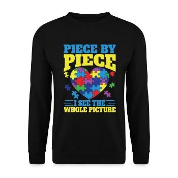 Puzzle Pièce Puzzle Amateur de Puzzle - Sweat-shirt Unisexe - noir - Devant - Alina (178cm) & Michal (187cm)
