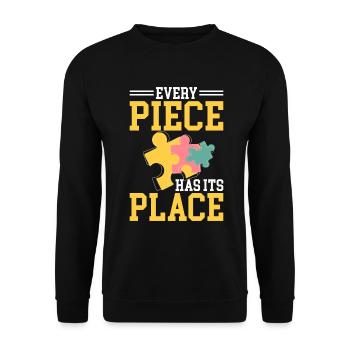 Jigsaw Puzzle Piece Puzzle Lover - Unisex Sweatshirt - black - Front - Alina (178cm) & Michal (187cm)