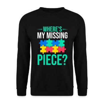 Jigsaw Puzzle Piece Puzzle Lover - Unisex Sweatshirt - black - Front - Alina (178cm) & Michal (187cm)