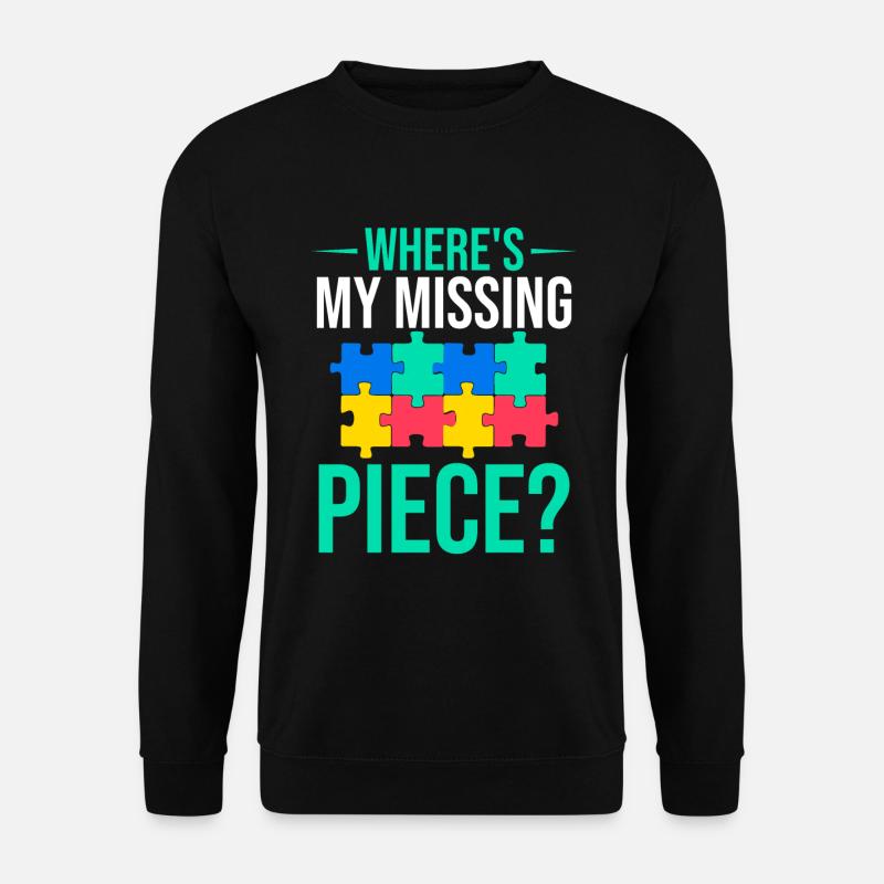 Jigsaw Puzzle Piece Puzzle Lover - Unisex Pullover - Schwarz