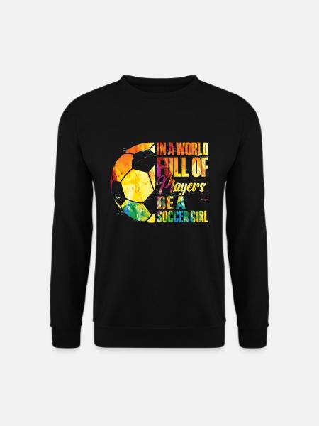 Soccer Girl Teen Soccer Lover Player - Unisex Sweatshirt - black