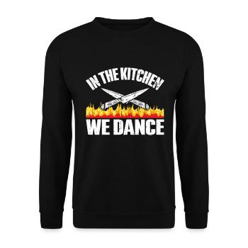 Kitchen Cooking Lover Culinary Chef - Unisex Sweatshirt - black - Front - Alina (178cm) & Michal (187cm)