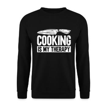 Kitchen Cooking Lover Culinary Chef - Unisex Sweatshirt - black - Front - Alina (178cm) & Michal (187cm)