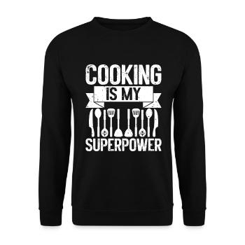 Kitchen Cooking Lover Culinary Chef - Unisex Sweatshirt - black - Front - Alina (178cm) & Michal (187cm)