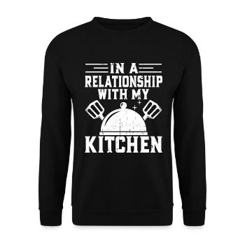 Kitchen Cooking Lover Culinary Chef - Unisex Sweatshirt - black - Front - Alina (178cm) & Michal (187cm)