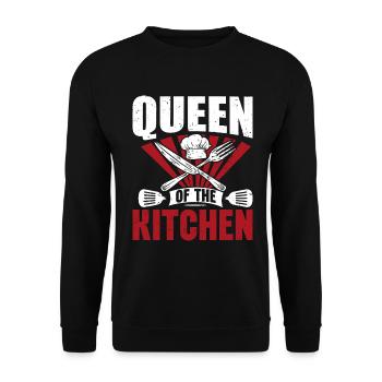 Kitchen Cooking Lover Culinary Chef - Unisex Sweatshirt - black - Front - Alina (178cm) & Michal (187cm)