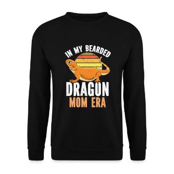 Bärde Drachenliebhaber Pogona Reptile Eidechse - Unisex Pullover - Schwarz - Vorne - Alina (178cm) & Michal (187cm)