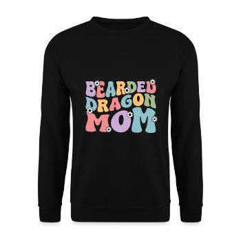 Bärde Drachenliebhaber Pogona Reptile Eidechse - Unisex Pullover - Schwarz - Vorne - Alina (178cm) & Michal (187cm)