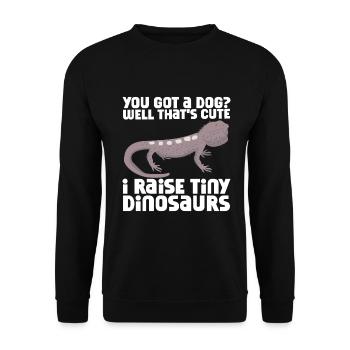 Bärde Drachenliebhaber Pogona Reptile Eidechse - Unisex Pullover - Schwarz - Vorne - Alina (178cm) & Michal (187cm)