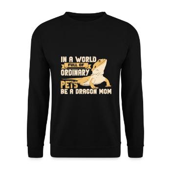 Bärde Drachenliebhaber Pogona Reptile Eidechse - Unisex Pullover - Schwarz - Vorne - Alina (178cm) & Michal (187cm)