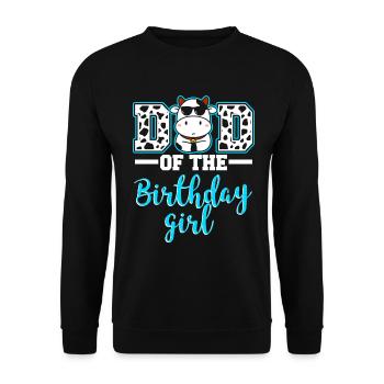 Dad Cowboy Birthday Family Matching Party - Unisex Sweatshirt - black - Front - Alina (178cm) & Michal (187cm)