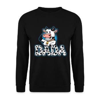 Dad Cowboy Birthday Family Matching Party - Unisex Sweatshirt - black - Front - Alina (178cm) & Michal (187cm)