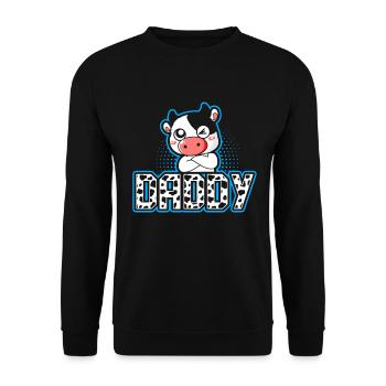 Dad Cowboy Birthday Family Matching Party - Unisex Sweatshirt - black - Front - Alina (178cm) & Michal (187cm)