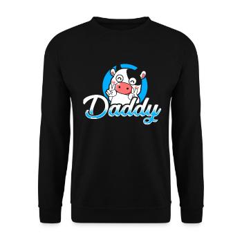 Dad Cowboy Birthday Family Matching Party - Unisex Sweatshirt - black - Front - Alina (178cm) & Michal (187cm)