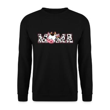 Mutter Cowboy Geburtstag Family Matching Party - Unisex Pullover - Schwarz - Vorne - Alina (178cm) & Michal (187cm)