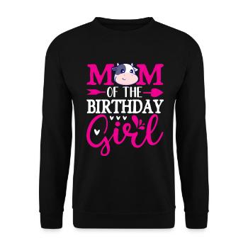 Mutter Cowboy Geburtstag Family Matching Party - Unisex Pullover - Schwarz - Vorne - Alina (178cm) & Michal (187cm)