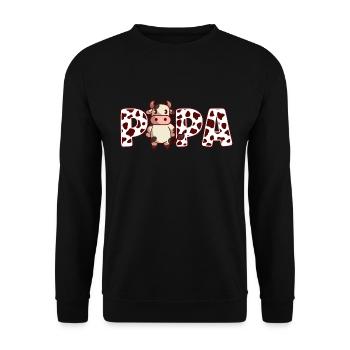 Dad Cowboy Birthday Family Matching Party - Unisex Sweatshirt - black - Front - Alina (178cm) & Michal (187cm)