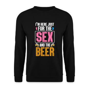 I'm just here for the beer - Unisex Sweatshirt - black - Front - Alina (178cm) & Michal (187cm)