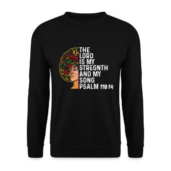African American Christ Jesus Black Women - Unisex Sweatshirt - black - Front - Alina (178cm) & Michal (187cm)