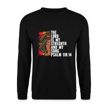 African American Christ Jesus Black Women - Unisex Sweatshirt - black - Front - Alina (178cm) & Michal (187cm)