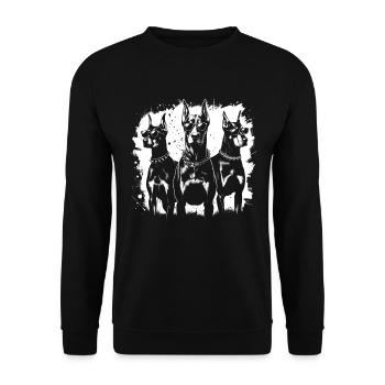 Doberman Pinscher Doberman Lover Dog Owner - Unisex Sweatshirt - black - Front - Alina (178cm) & Michal (187cm)