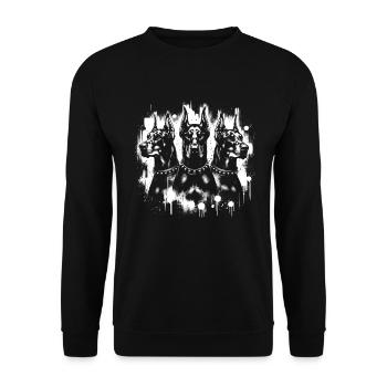 Doberman Pinscher Doberman Lover Dog Owner - Unisex Sweatshirt - black - Front - Alina (178cm) & Michal (187cm)