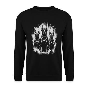 Doberman Pinscher Doberman Lover Dog Owner - Unisex Sweatshirt - black - Front - Alina (178cm) & Michal (187cm)