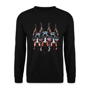 Doberman Pinscher Doberman Lover Dog Owner - Unisex Sweatshirt - black - Front - Alina (178cm) & Michal (187cm)