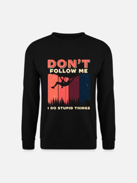 Klettern Mountain Boulder Climble Kletterer - Unisex Pullover - Schwarz