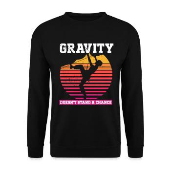 Klettern Mountain Boulder Climble Kletterer - Unisex Pullover - Schwarz - Vorne - Alina (178cm) & Michal (187cm)