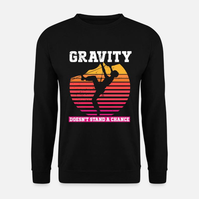 Climbing Mountain Boulder Climble Climber - Unisex Sweatshirt - black