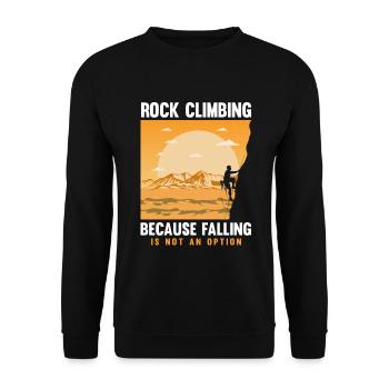 Klettern Mountain Boulder Climble Kletterer - Unisex Pullover - Schwarz - Vorne - Alina (178cm) & Michal (187cm)
