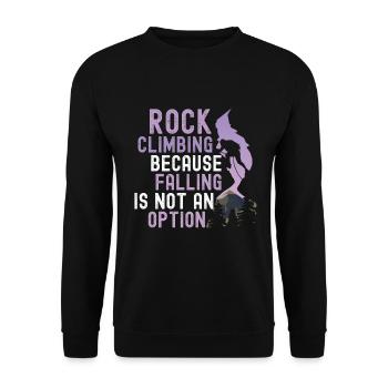 Klettern Mountain Boulder Climble Kletterer - Unisex Pullover - Schwarz - Vorne - Alina (178cm) & Michal (187cm)