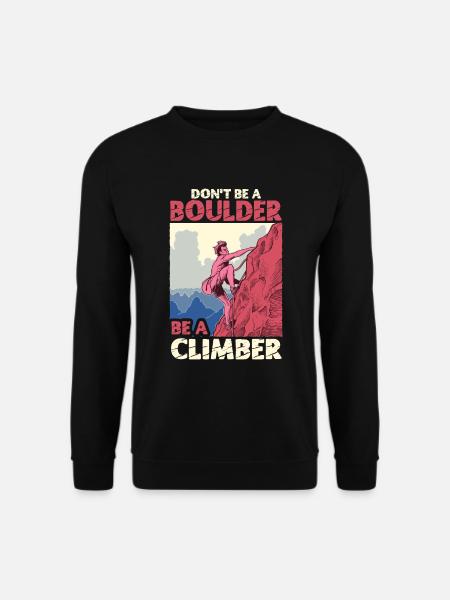 Klettern Mountain Boulder Climble Kletterer - Unisex Pullover - Schwarz