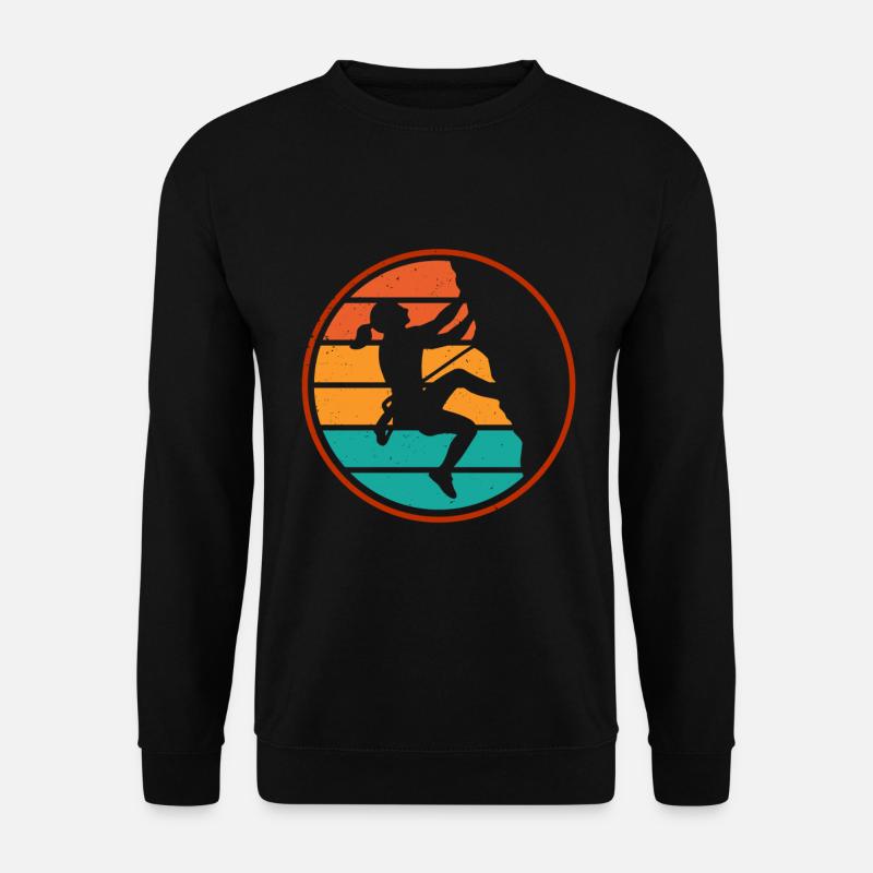 Climbing Mountain Boulder Climble Climber - Unisex Sweatshirt - black