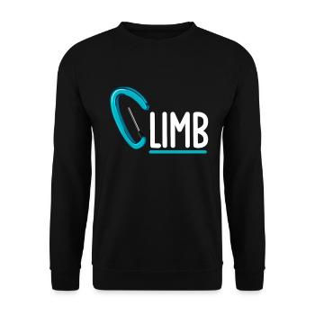 Klettern Mountain Boulder Climble Kletterer - Unisex Pullover - Schwarz - Vorne - Alina (178cm) & Michal (187cm)