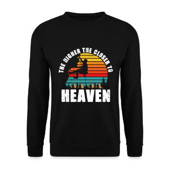 Klettern Mountain Boulder Climble Kletterer - Unisex Pullover - Schwarz - Vorne - Alina (178cm) & Michal (187cm)