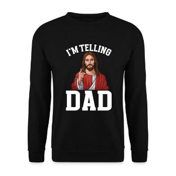 I Saw Jesus Meme Funny Christian - Unisex Sweatshirt - black - Front - Alina (178cm) & Michal (187cm)