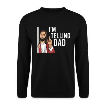 I Saw Jesus Meme Funny Christian - Unisex Sweatshirt - black - Front - Alina (178cm) & Michal (187cm)