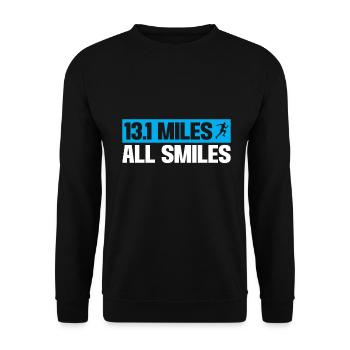 Half Marathon 13, 1 Mile Marathon Runner - Unisex Sweatshirt - black - Front - Alina (178cm) & Michal (187cm)