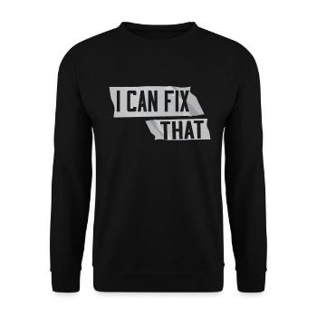 Duct Tape Engineer Humorous Men's Duct Tape - Unisex Sweatshirt - black - Front - Alina (178cm) & Michal (187cm)