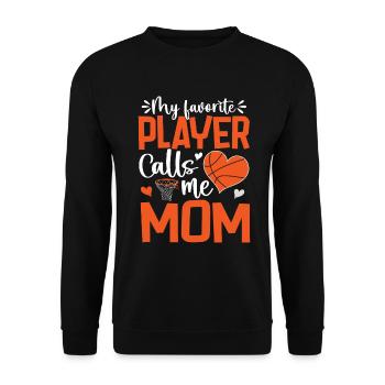 Basketball Mom Basketball Mama - Unisex Pullover - Schwarz - Vorne - Alina (178cm) & Michal (187cm)